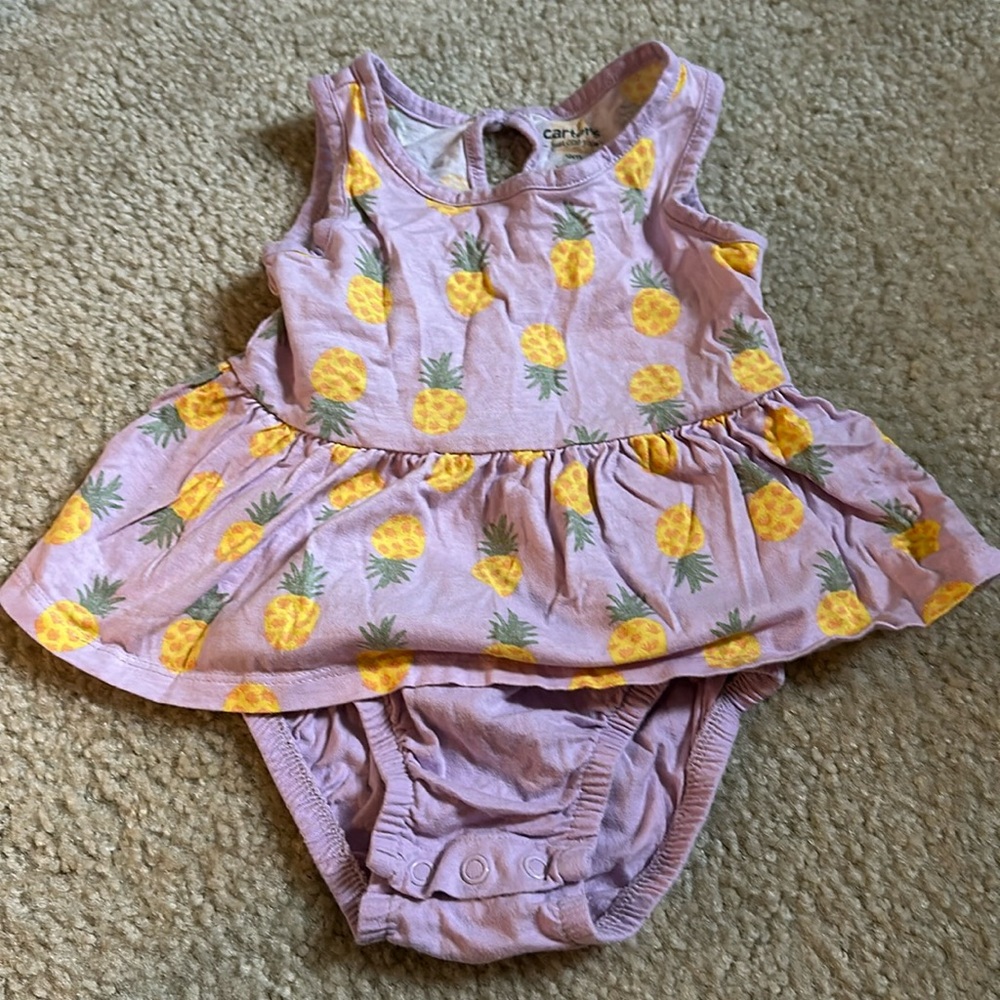 Purple pineapple onesie for 9m